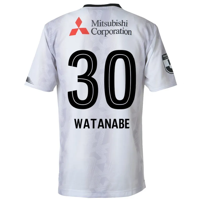 Danxen Kinderen Matthew Watanabe #30 Wit Zwart Uitshirt Uittenue 2024/25 T-Shirt