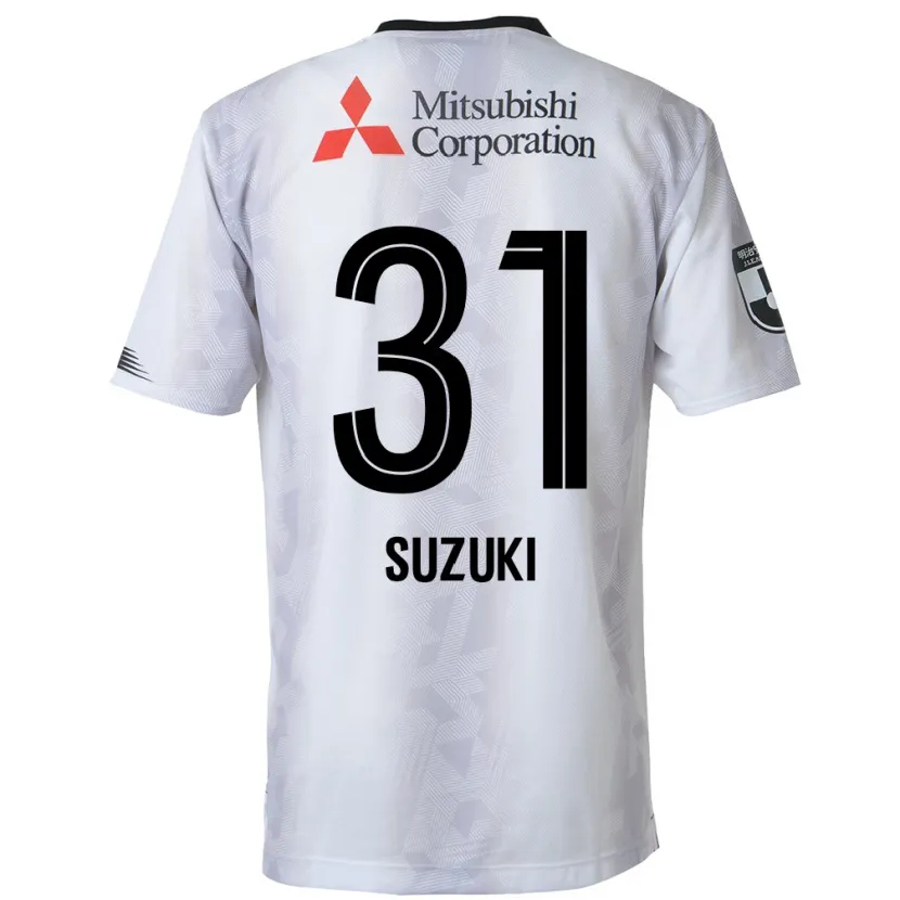 Danxen Kinderen Kaede Suzuki #31 Wit Zwart Uitshirt Uittenue 2024/25 T-Shirt