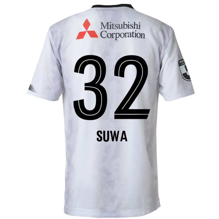 Danxen Kinderen Keita Suwa #32 Wit Zwart Uitshirt Uittenue 2024/25 T-Shirt