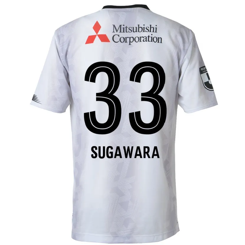 Danxen Kinderen Yuta Sugawara #33 Wit Zwart Uitshirt Uittenue 2024/25 T-Shirt