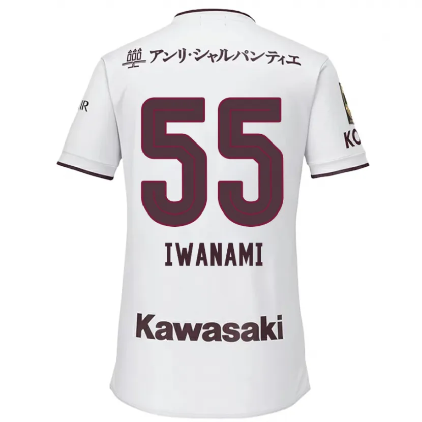 Danxen Kinderen Takuya Iwanami #55 Wit Rood Uitshirt Uittenue 2024/25 T-Shirt