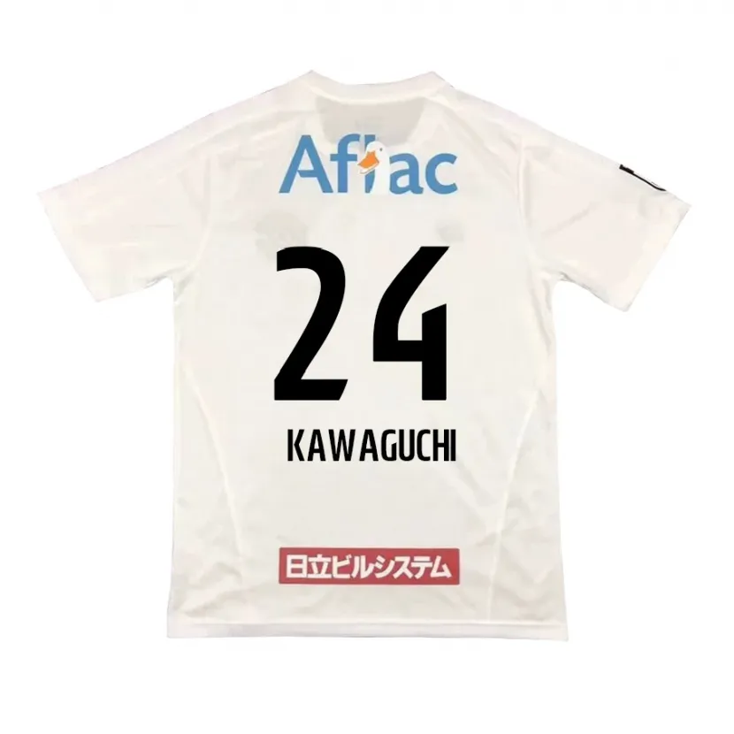 Danxen Kinderen Naoki Kawaguchi #24 Wit Zwart Uitshirt Uittenue 2024/25 T-Shirt