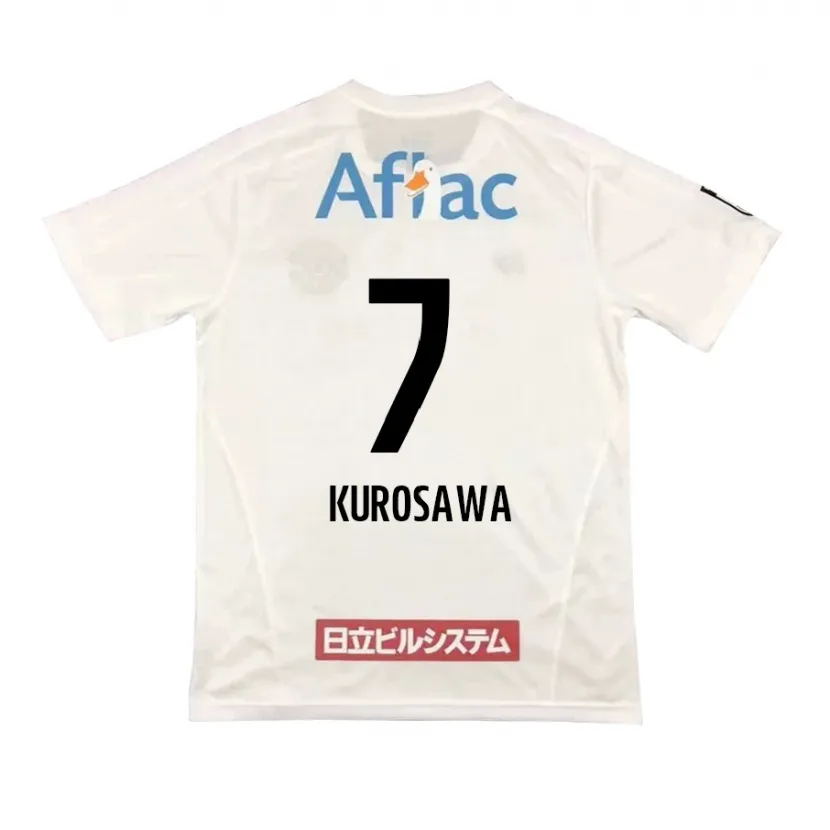 Danxen Kinderen Shido Kurosawa #7 Wit Zwart Uitshirt Uittenue 2024/25 T-Shirt