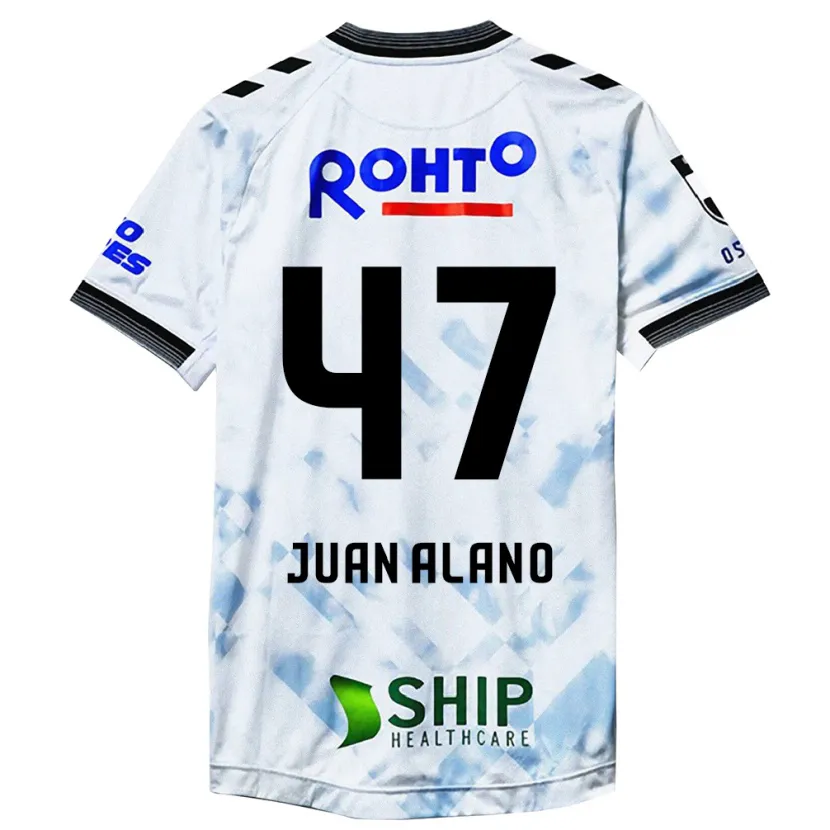 Danxen Kinderen Juan Alano #47 Wit Zwart Uitshirt Uittenue 2024/25 T-Shirt