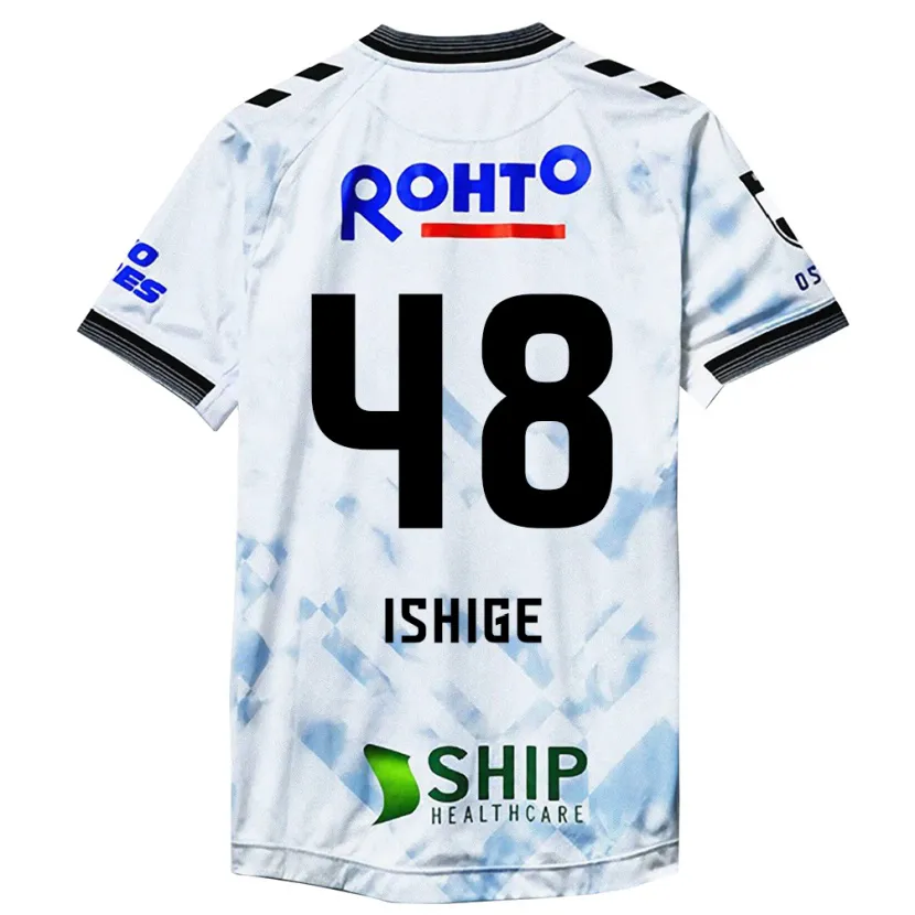 Danxen Kinderen Hideki Ishige #48 Wit Zwart Uitshirt Uittenue 2024/25 T-Shirt