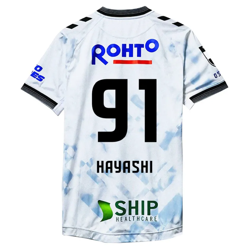 Danxen Kinderen Daichi Hayashi #91 Wit Zwart Uitshirt Uittenue 2024/25 T-Shirt