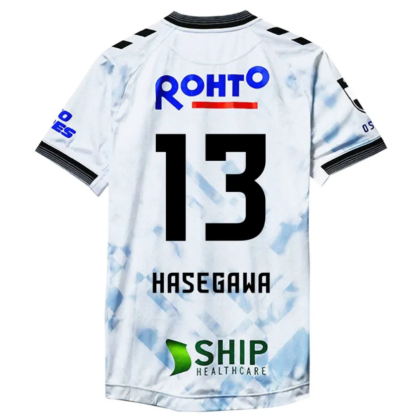 Danxen Kinderen Kosei Hasegawa #13 Wit Zwart Uitshirt Uittenue 2024/25 T-Shirt