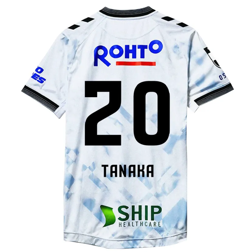 Danxen Kinderen Hyoga Tanaka #20 Wit Zwart Uitshirt Uittenue 2024/25 T-Shirt