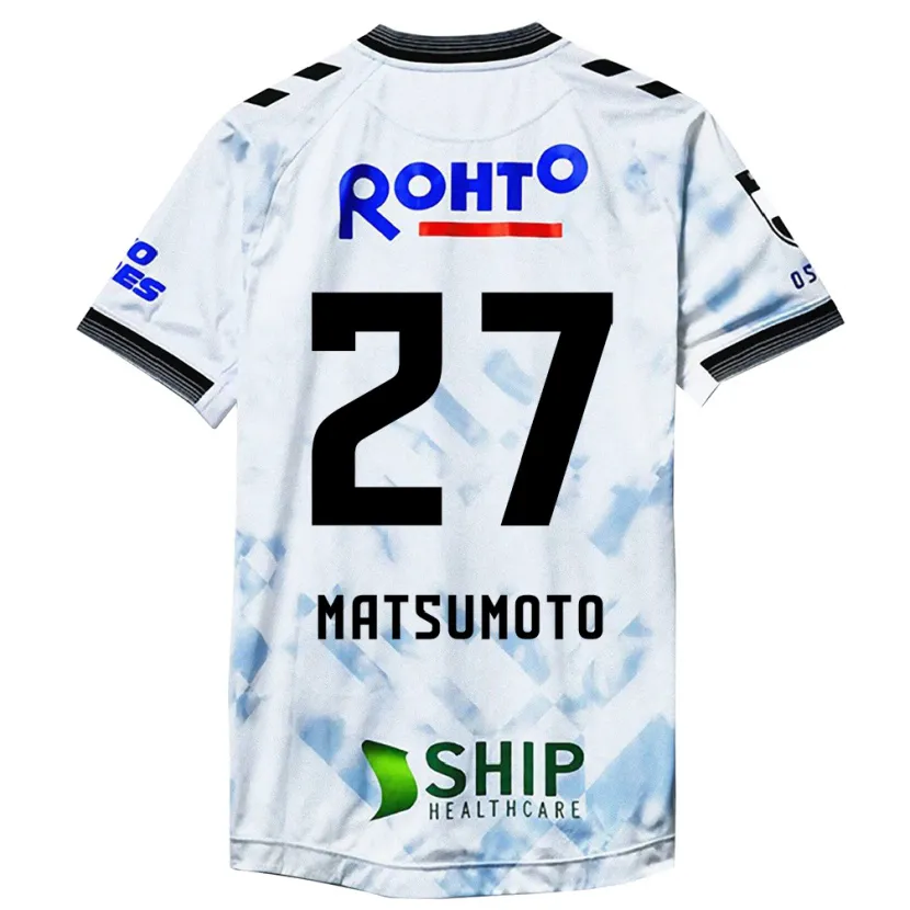 Danxen Kinderen Kensaku Matsumoto #27 Wit Zwart Uitshirt Uittenue 2024/25 T-Shirt