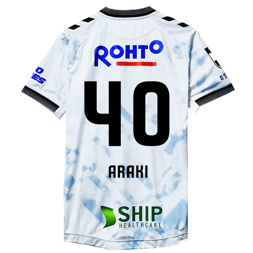 Danxen Kinderen Rui Araki #40 Wit Zwart Uitshirt Uittenue 2024/25 T-Shirt