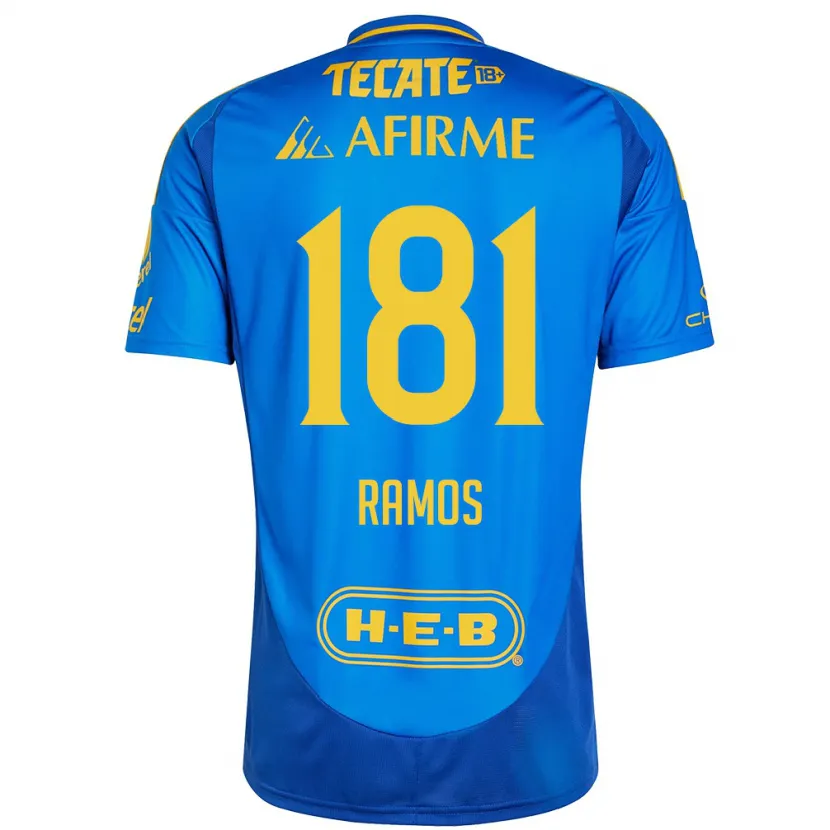 Danxen Kinderen Anthony Ramos #181 Blauw Geel Uitshirt Uittenue 2024/25 T-Shirt