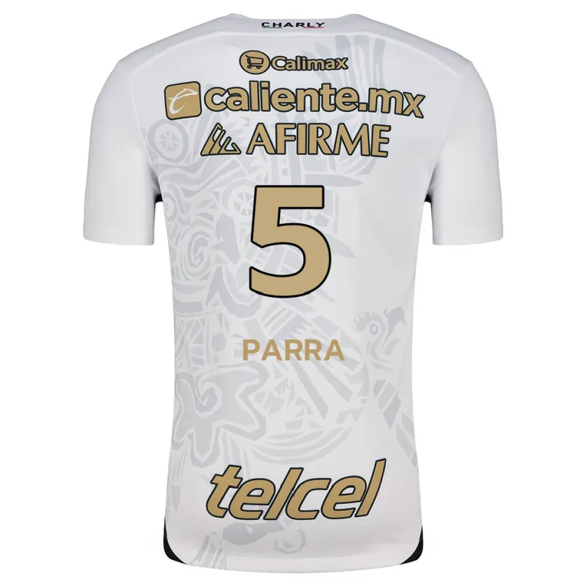 Danxen Kinderen Rodrigo Parra #5 Wit Zwart Uitshirt Uittenue 2024/25 T-Shirt