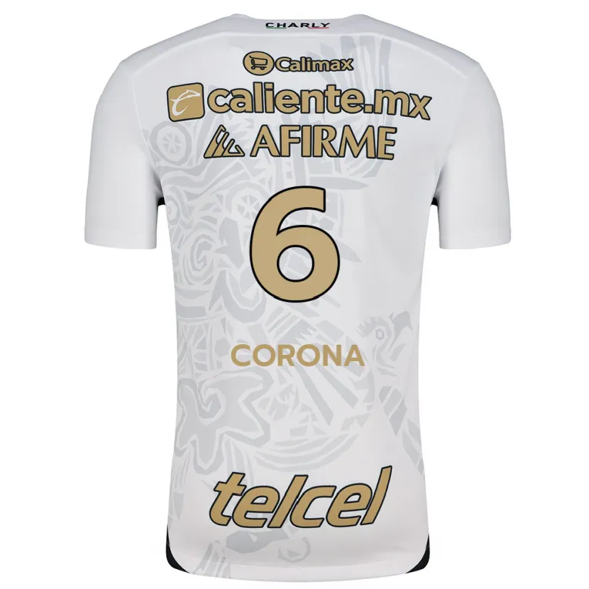 Danxen Kinderen Joe Corona #6 Wit Zwart Uitshirt Uittenue 2024/25 T-Shirt