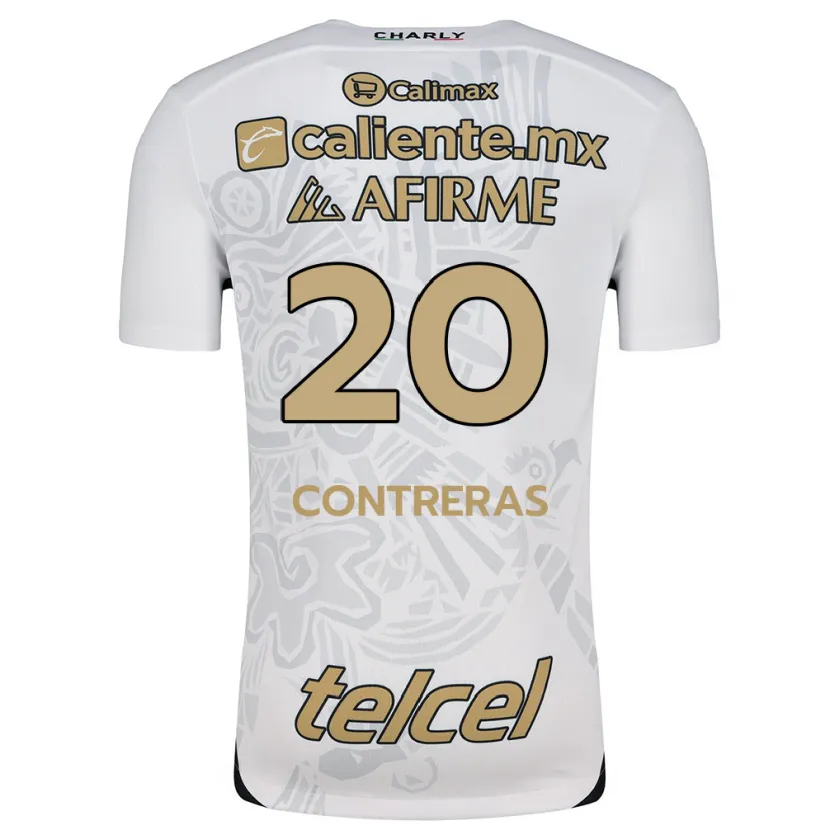 Danxen Kinderen Francisco Contreras #20 Wit Zwart Uitshirt Uittenue 2024/25 T-Shirt