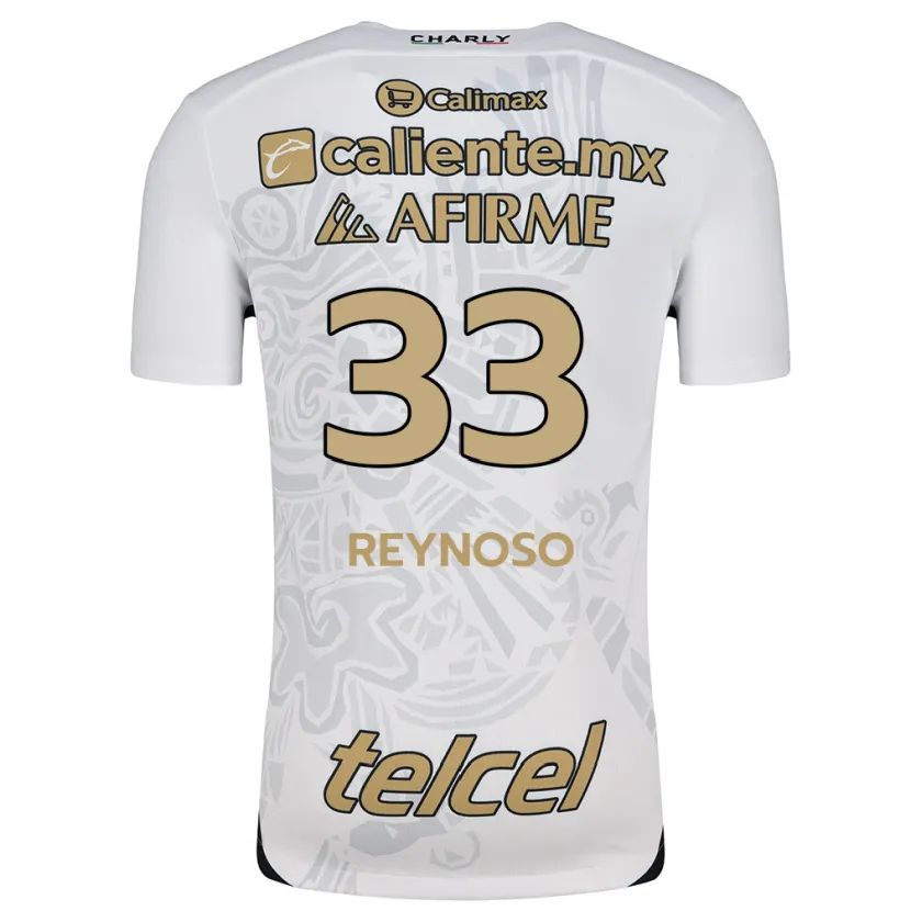 Danxen Kinderen Emanuel Reynoso #33 Wit Zwart Uitshirt Uittenue 2024/25 T-Shirt