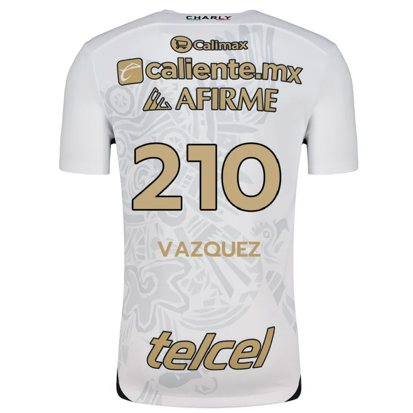 Danxen Kinderen Daniel Vázquez #210 Wit Zwart Uitshirt Uittenue 2024/25 T-Shirt