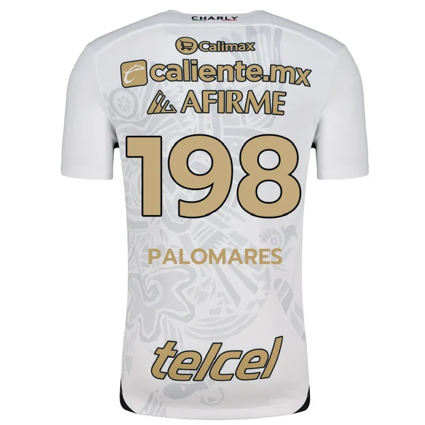 Danxen Kinderen Ramón Palomares #198 Wit Zwart Uitshirt Uittenue 2024/25 T-Shirt