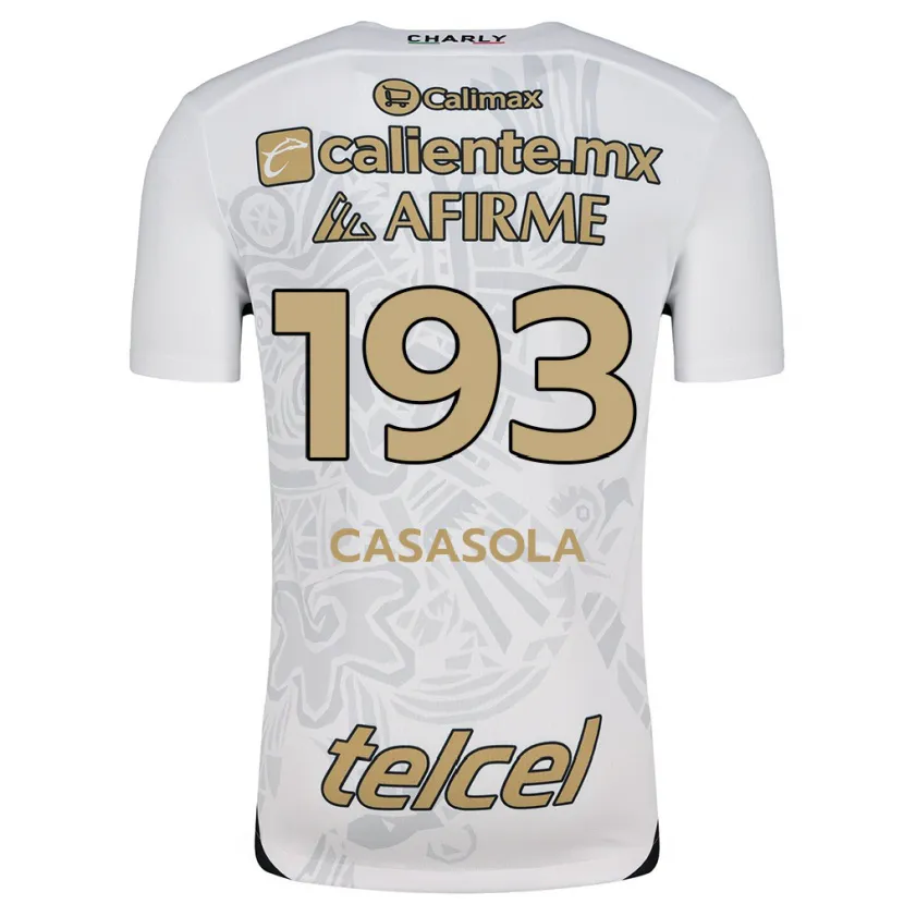 Danxen Kinderen Axel Casasola #193 Wit Zwart Uitshirt Uittenue 2024/25 T-Shirt