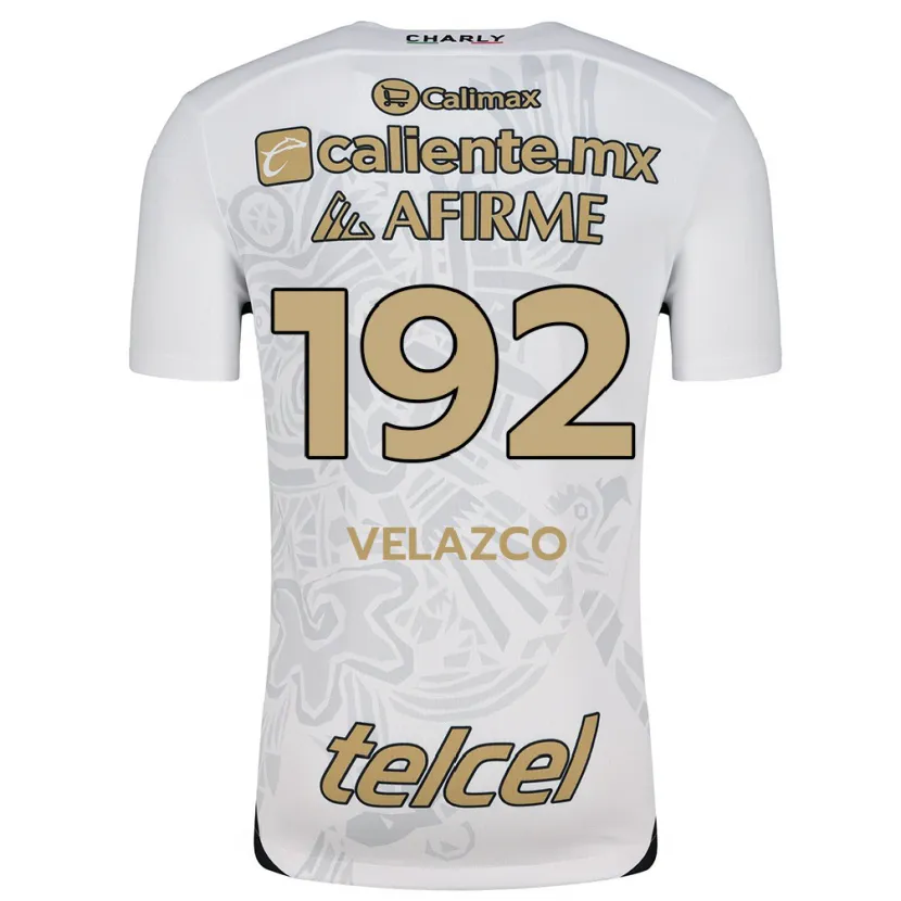 Danxen Kinderen Emiliano Velazco #192 Wit Zwart Uitshirt Uittenue 2024/25 T-Shirt