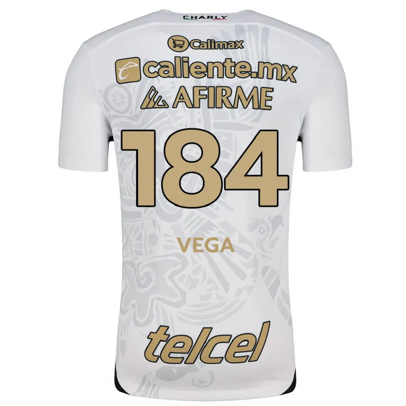 Danxen Kinderen Daniel Vega #184 Wit Zwart Uitshirt Uittenue 2024/25 T-Shirt