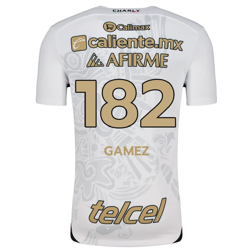 Danxen Kinderen Mark Gamez #182 Wit Zwart Uitshirt Uittenue 2024/25 T-Shirt