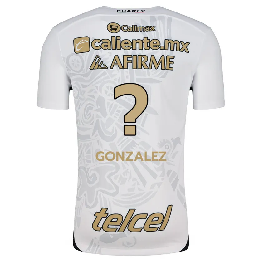 Danxen Kinderen Óscar González #0 Wit Zwart Uitshirt Uittenue 2024/25 T-Shirt