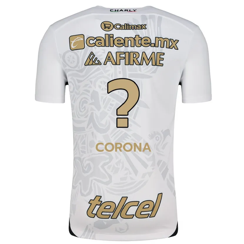 Danxen Kinderen José Corona #0 Wit Zwart Uitshirt Uittenue 2024/25 T-Shirt