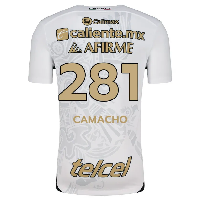 Danxen Kinderen Javier Camacho #281 Wit Zwart Uitshirt Uittenue 2024/25 T-Shirt