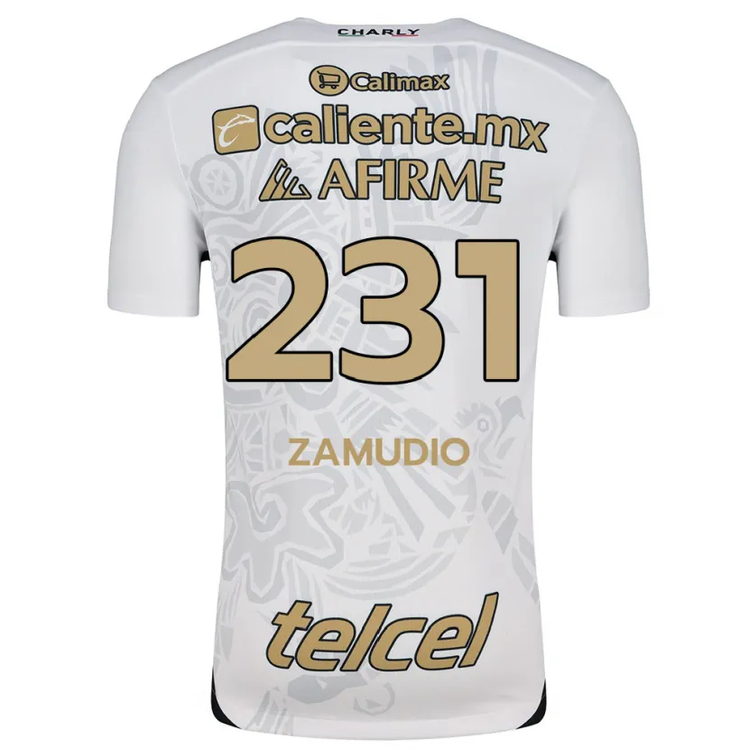 Danxen Kinderen Irwin Zamudio #231 Wit Zwart Uitshirt Uittenue 2024/25 T-Shirt