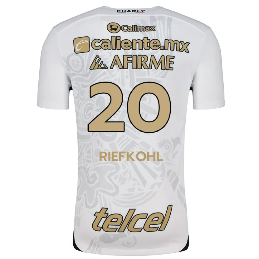 Danxen Kinderen Luciana Riefkohl #20 Wit Zwart Uitshirt Uittenue 2024/25 T-Shirt