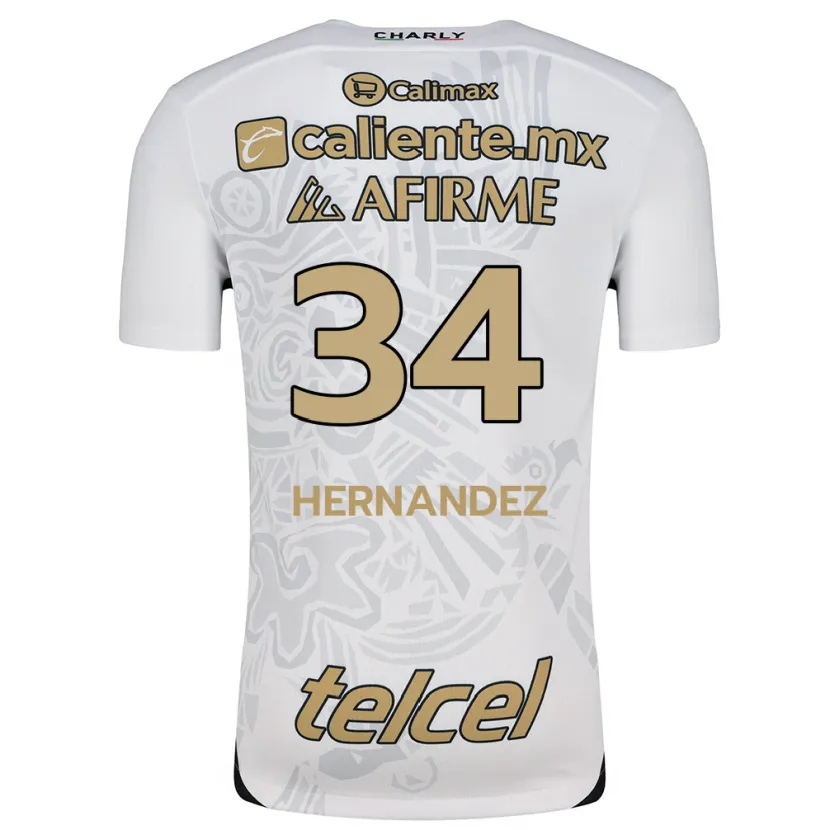 Danxen Kinderen Kimberly Hernández #34 Wit Zwart Uitshirt Uittenue 2024/25 T-Shirt