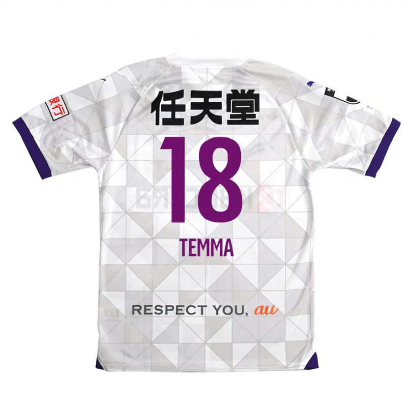 Danxen Kinderen Temma Matsuda #18 Wit Paars Uitshirt Uittenue 2024/25 T-Shirt