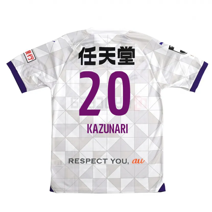 Danxen Kinderen Kazunari Kita #20 Wit Paars Uitshirt Uittenue 2024/25 T-Shirt