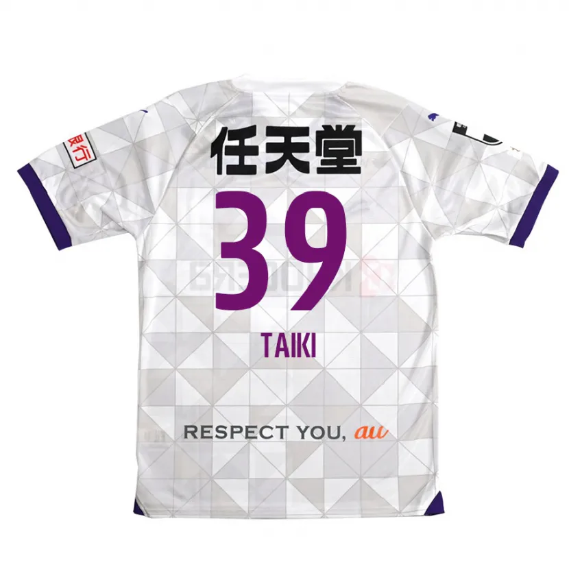 Danxen Kinderen Taiki Hirato #39 Wit Paars Uitshirt Uittenue 2024/25 T-Shirt