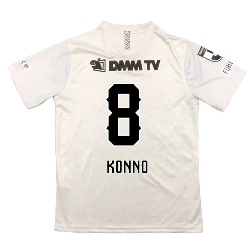 Danxen Kinderen Kazuya Konno #8 Grijs Zwart Uitshirt Uittenue 2024/25 T-Shirt