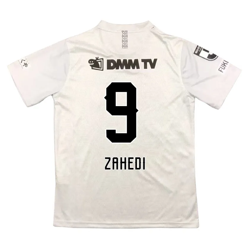 Danxen Kinderen Shahab Zahedi #9 Grijs Zwart Uitshirt Uittenue 2024/25 T-Shirt