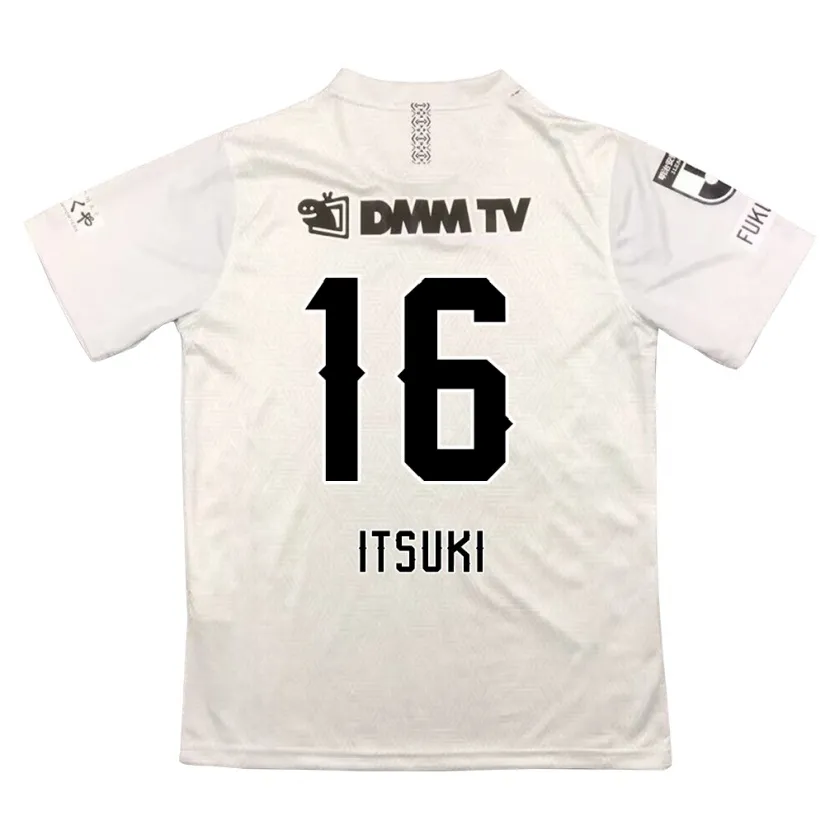 Danxen Kinderen Itsuki Oda #16 Grijs Zwart Uitshirt Uittenue 2024/25 T-Shirt