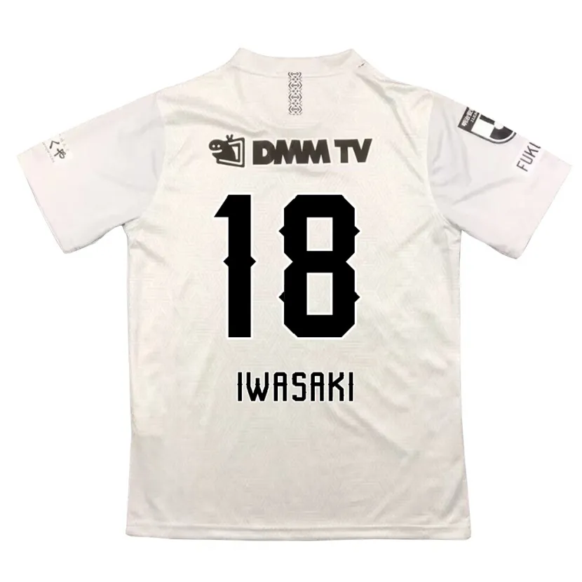 Danxen Kinderen Yuto Iwasaki #18 Grijs Zwart Uitshirt Uittenue 2024/25 T-Shirt