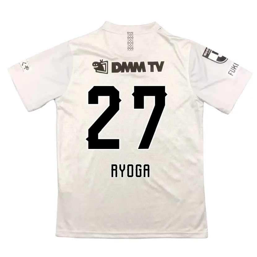 Danxen Kinderen Ryoga Sato #27 Grijs Zwart Uitshirt Uittenue 2024/25 T-Shirt