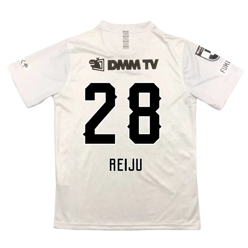 Danxen Kinderen Reiju Tsuruno #28 Grijs Zwart Uitshirt Uittenue 2024/25 T-Shirt