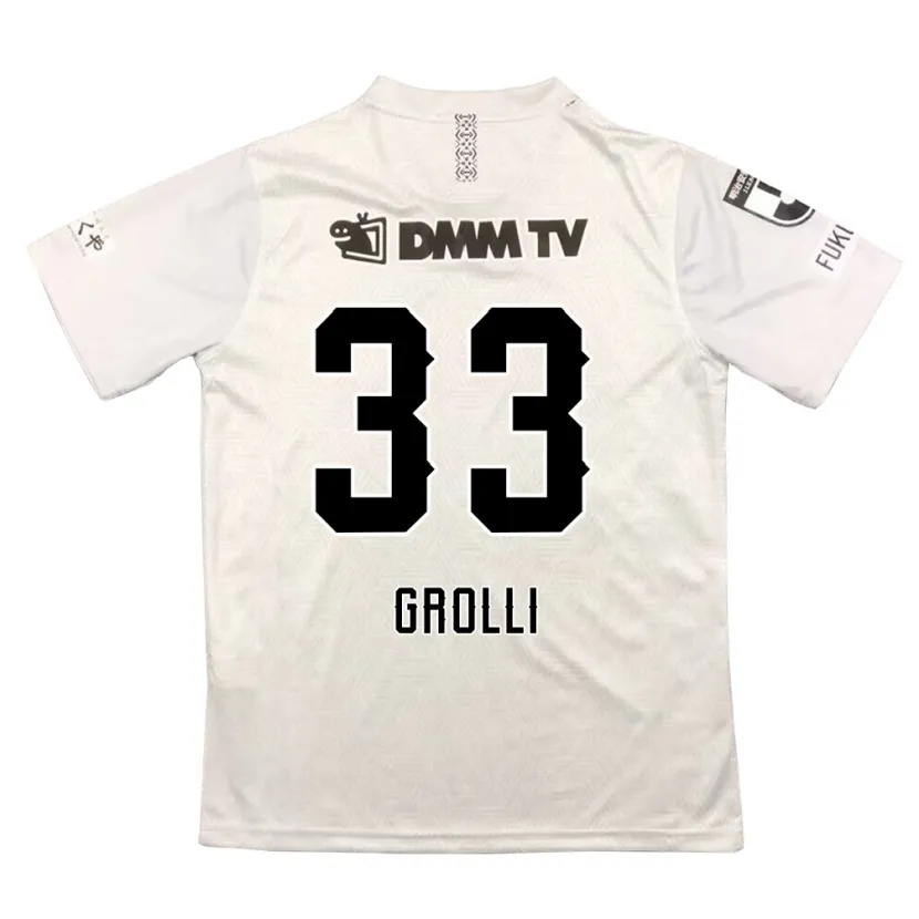 Danxen Kinderen Douglas Grolli #33 Grijs Zwart Uitshirt Uittenue 2024/25 T-Shirt