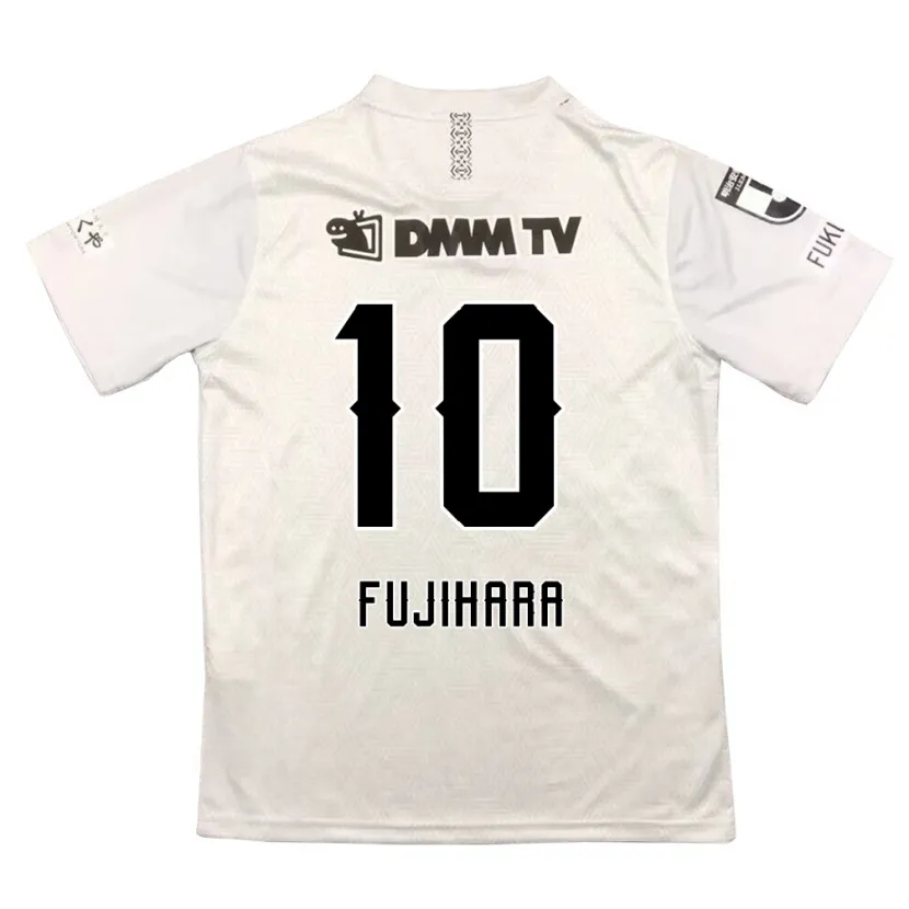 Danxen Kinderen Naoatsu Fujihara #10 Grijs Zwart Uitshirt Uittenue 2024/25 T-Shirt