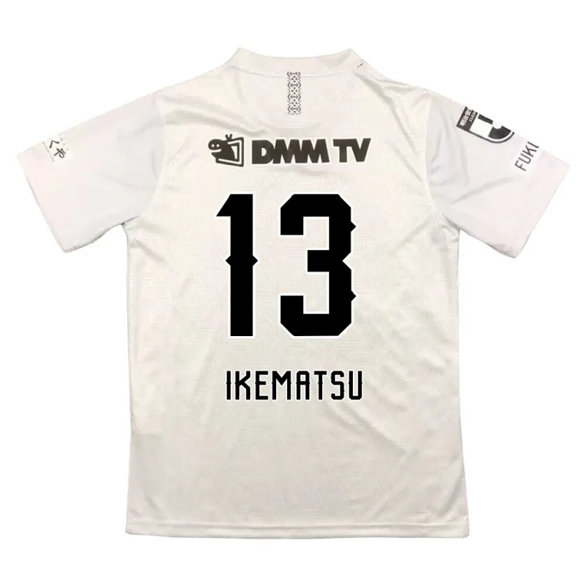 Danxen Kinderen Shumpei Ikematsu #13 Grijs Zwart Uitshirt Uittenue 2024/25 T-Shirt