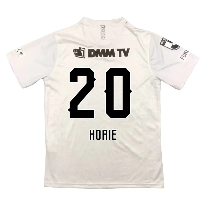 Danxen Kinderen Hibiki Horie #20 Grijs Zwart Uitshirt Uittenue 2024/25 T-Shirt