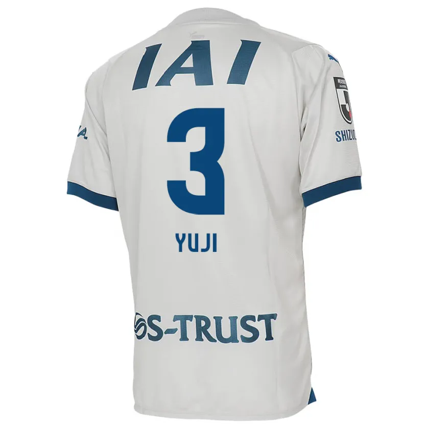 Danxen Kinderen Yuji Takahashi #3 Wit Blauw Uitshirt Uittenue 2024/25 T-Shirt