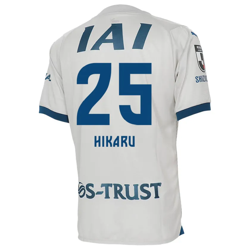 Danxen Kinderen Hikaru Naruoka #25 Wit Blauw Uitshirt Uittenue 2024/25 T-Shirt