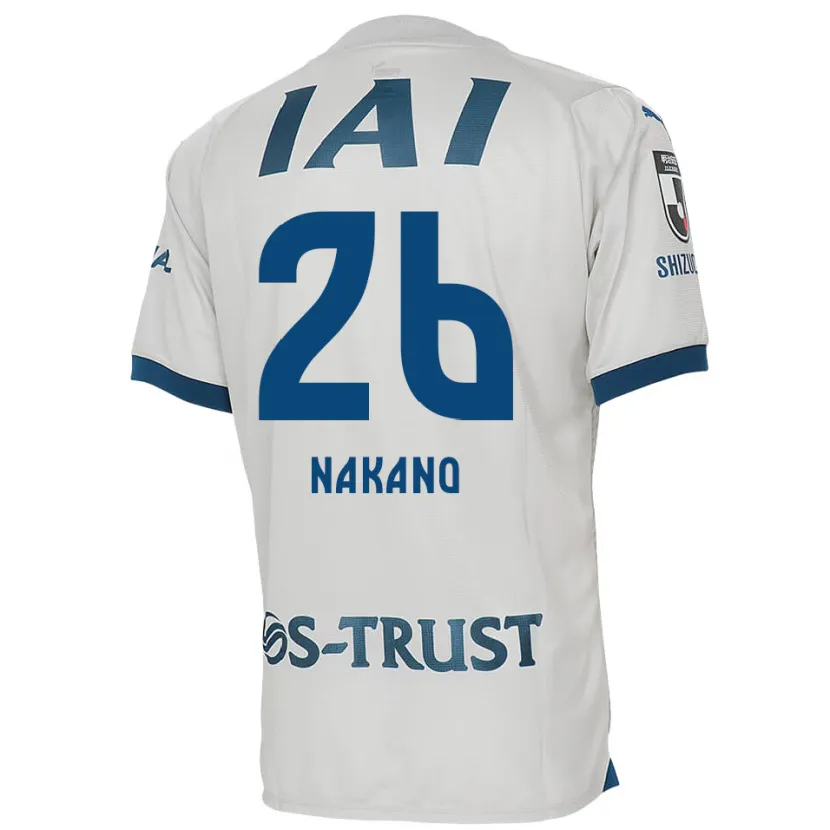 Danxen Kinderen Takeru Nakano #26 Wit Blauw Uitshirt Uittenue 2024/25 T-Shirt