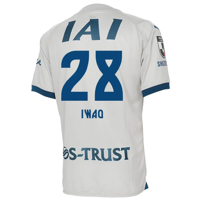 Danxen Kinderen Takeru Iwao #28 Wit Blauw Uitshirt Uittenue 2024/25 T-Shirt