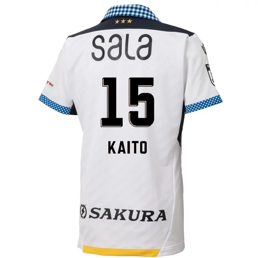 Danxen Kinderen Kaito Suzuki #15 Wit Zwart Uitshirt Uittenue 2024/25 T-Shirt