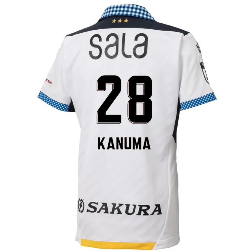 Danxen Kinderen Naoki Kanuma #28 Wit Zwart Uitshirt Uittenue 2024/25 T-Shirt